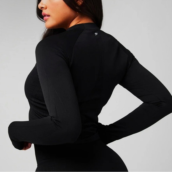 Seamless Mock Neck Long-Sleeve Top - Picture 2 of 5